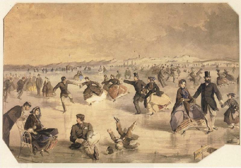 Winslow Homer Skating in Central Park